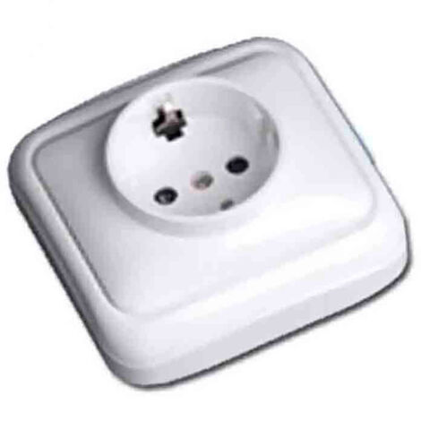 Schuko T/tl Surface Prise ''série Spa'' (sac Blister) (1/2)