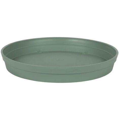 EDA – Soucoupe pour pot Ø 60 cm – Diamètre 40,5 cm – Plastique vert laurier – Usage intérieur/extérieur – Fabrication française