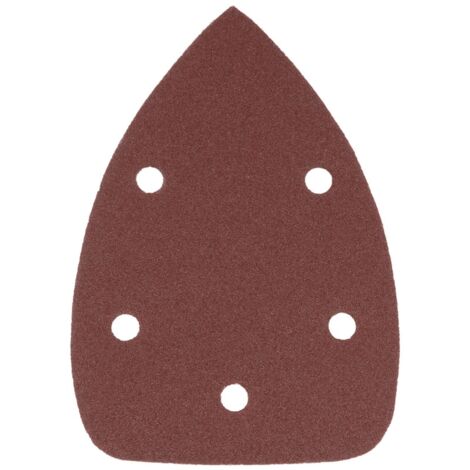 KREATOR Lot de 5 patins triangulaires auto-agrippants - grain 240 - 140x140x80 mm