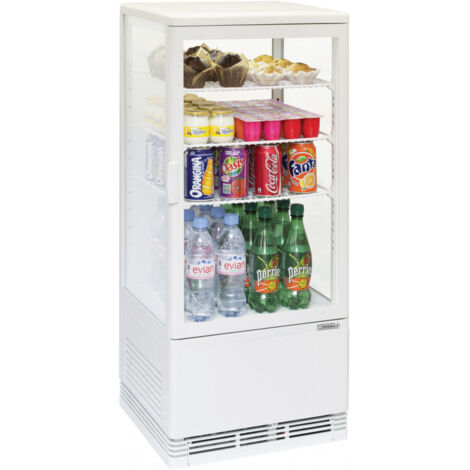 Mini Frigo Vitrine Réfrigérée à Poser - 78 Litres Blanche - Casselin