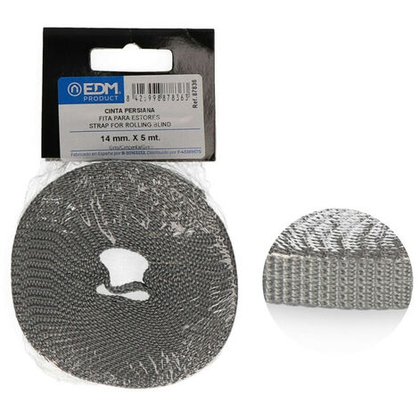 Ruban aveugle mini EDM 14 mm x 5 m gris (1/3)