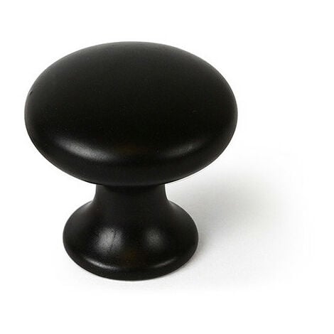 Lot 4 Boutons Ronds Pour Meuble Métal Noir Mat Mod.760 Ø25mm. Rei