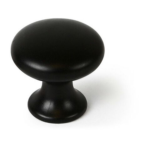 Lot 4 Boutons Ronds Pour Meuble Métal Noir Mat Mod.760 Ø25mm. Rei