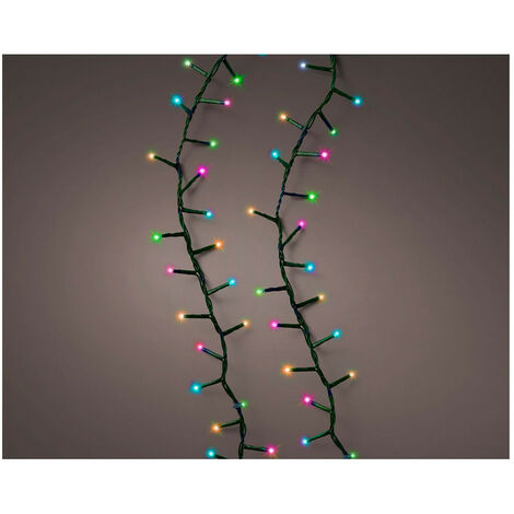 Guirlande LED Compacte Clignotant MultiCouleur Pastel 16m 500 LEDs Câble Vert (1/9)