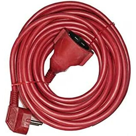 Rallonge électrique T/tl 15m 3x1,5mm Flexible Rouge Edm (1/2)