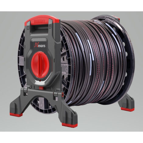 Nexans – Enrouleur électrique 25m – 3 prises – Indice de protection IP44 – Tension 230V – Puissance 3500W – Pour chantiers humides (1/3)