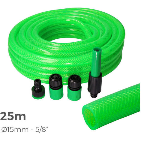 Tuyau d'arrosage EDM - Diamètre 15 mm - 25 m - Anti UV avec accessoires (1/3)