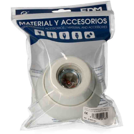 PP0500.2X Douille E27 - Douille Base Droite - Douille E27 avec Bornes à Ressort et Contacts Laiton - Douille en Plastique Made in Italy - Douille Noire