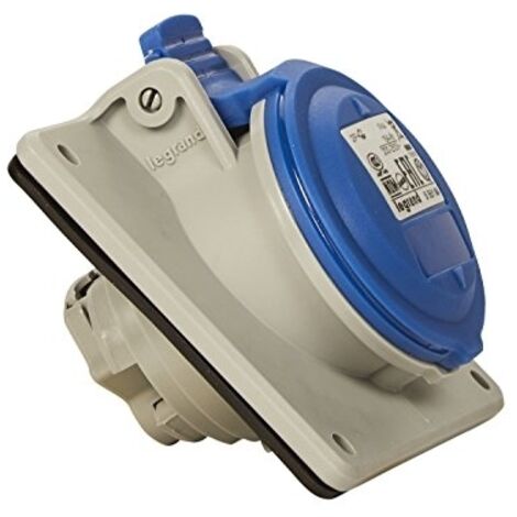 Prise à entraxes unifiés fixe P17 IP44 16A de 200V à 250V 2P+T LEGRAND 555184