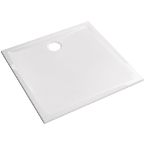 Geberit – Receveur de douche à encastrer en céramique extra plat carré – Antidérapant – Bonde de vidage 90 mm incluse – Pour chantiers humides - 007348ag3
