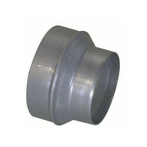 Aldes – Réduction conique concentrique galvanisée 125-100 mm – Raccord VMC pour conduits de diamètres différents – Installation facile