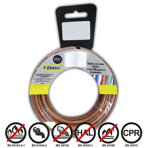 Enrouleur de câble flexible 4mm marron sans halogène 10m (1/2)