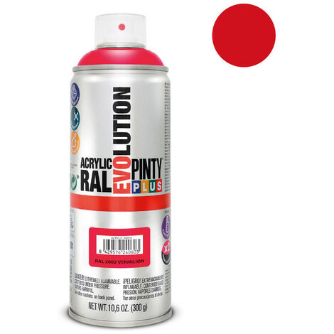 Peinture Aérosol Orange Sang Séchage Rapide, Haute Adhérence Et Durabilité. - Pinty Plus (1/5)