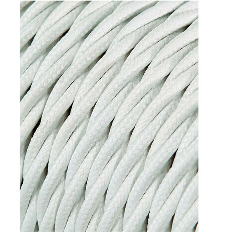 Câble Textile Tressé 2x0.75mm Blanc 25m (1/2)