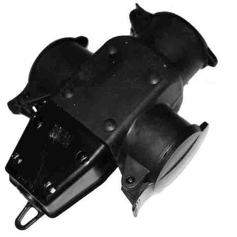 EDM – Antenne triple en caoutchouc T/TL 16A IP44 – Capuchons de protection – Connexion sécurisée pour environnements extérieurs (1/3)