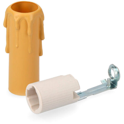 Bougie crème moyenne + douille 44126 Emballé E44145 (1/3)