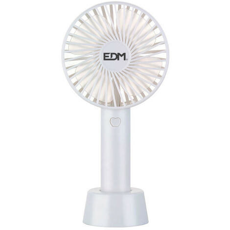 Ventilateur Portatif Rechargeable 4.5w Pales ø10.6x21.3cm Edm (1/3)