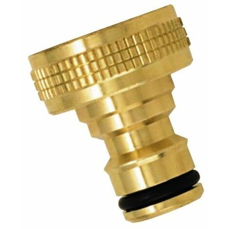 Boutté – Raccord automatique nez de robinet femelle 20x27 – Laiton – Raccord rapide pour tuyau d'arrosage – Installation facile (1/4)
