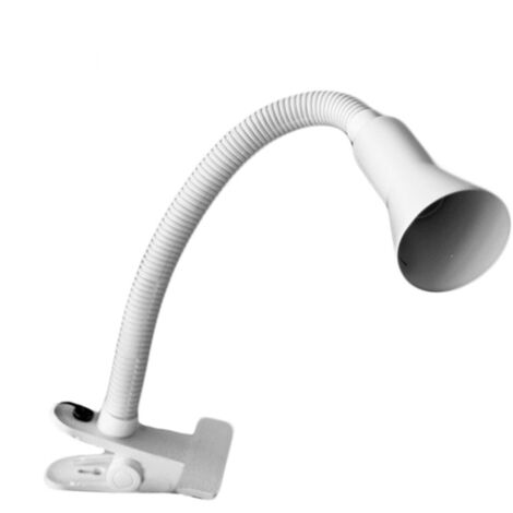 Lampe Pince Tokyo E14 Blanche Fixation Pince, éclairage D'appoint - Edm (1/2)
