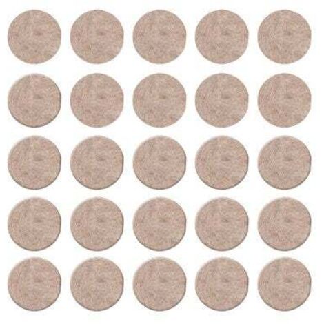 SCOTCH Lot de 25 patins feutre en laine adhésif, SCOTCH, diam. 13 mm, beige (1/2)