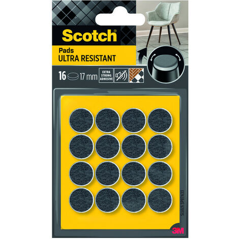 Lot De 16 Patins De Meuble Adhésifs Gris - Protège Sols Pour Chaises, Fauteuils, Bureau