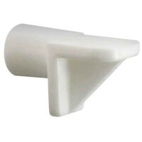 Taquet équerre diamètre 7 mm blanc, 12 pièces