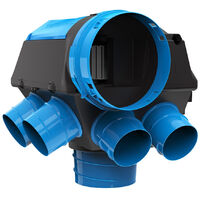 Atlantic – Groupe Hygrocosy Bc 2 VMC hygroréglable basse consommation – Jusqu'à 6 sanitaires – Raccordement électrique rapide – Fixation conduits Twist&Go