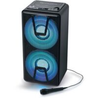 Enceinte Party Box Bluetooth 150W – Lumière d'ambiance multicolore – Couplage stéréo – Entrée auxiliaire 3,5mm – M1820DJ – Muse