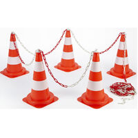 Kit Balisage 8 Cônes Pvc Signalisation Temporaire Haute Visibilité - Vinmer