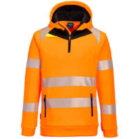 Dx4 Hi-vis 1/4 Zip Hoodie - Taille S - Orange/noir - Portwest