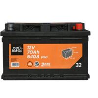 Batterie auto 70Ah L3B – Démarrage 640A – Compatible nombreux véhicules – Prête à l'emploi et sans entretien – Xl Perform Tools