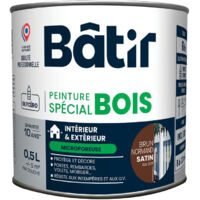 Peinture Bois Satinée Brune Protection Bois Ral 8011 - Batir Peintures