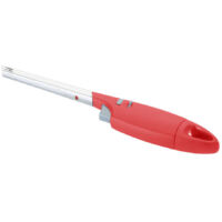 Briquet à gaz rechargeable à flamme réglable Presto avec verrouillage de sécurité, rouge