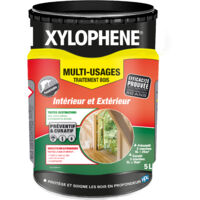 Traitement bois multi protection 5L – Préventif et curatif contre termites et champignons – Formule incolore pour charpentes et meubles – Xylophene