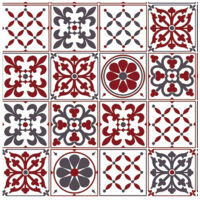 Nappe Noblessa Toile Cirée Carreaux De Ciment 20mx140cm - Noblessa