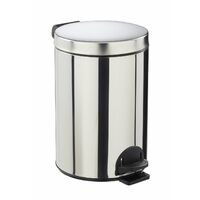 Poubelle à Pedale Sanelia - Seau Antibacterien - 3l - Inox