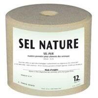 Bloc à lécher sel naturel 12kg – Apport en minéraux pour chevaux – Favorise l'hydratation et la vitalité – Résistant aux intempéries