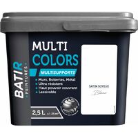 Peinture Batir Multi-supports Satin Soyeux 2,5 L Blanc