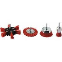 Lot De 2 Brosses Rondes Abrasives Nylon 75 Mm Grain 80 – Tige 6 Mm