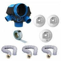 Kit complet gaines et vmc hygrocosy 412294 très basse consommation t3-t7 atlantic