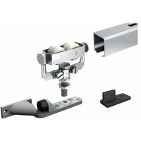 Mantion – Kit rail coulissant 1,85m pour porte intérieure – Système coulissant silencieux – Charge maximale 40kg – Installation rapide