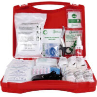 Esculape – Coffret de secours 20 personnes – Trousse transportable en polypropylène rigide – Dimensions 34 x 25 x 8 cm – Contenu complet pour chantiers