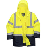 Parka 5 En 1 Essentiel Bicolore Couleur : Jaune/marine Taille Xs - Portwest