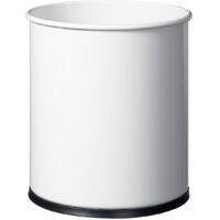 Corbeille A Papier En Acier Epoxy 15 L - Blanc - Diam 270 X300 Mm