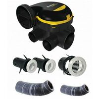 Aldes – VMC simple flux Easyhome Auto – Kit complet avec 2 modes de fonctionnement – Débit d'air constant et boost cuisine – Silencieux à partir de 26 dB(A)