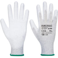 Gant Paume Enduit Pu Antistatique Couleur : Gris Taille Xxs - Portwest