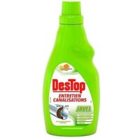 Déboucheur chimique de canalisation 750ml – Formule à base de javel – Élimine bouchons et mauvaises odeurs – Sûr pour tous types de tuyaux – Destop
