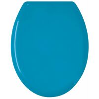 Abattant WC en thermoplastique rigide bleu vivid – Charnières en plastique – Pour salle de bain moderne – Facile à installer – Gelco Design