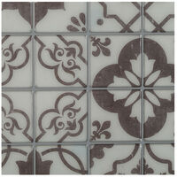 Modèle De Tuile Décorative Autocollant Couleur Gris
