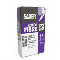 Sader – Ragréage carrelage P4 fibré 25kg – Autolissant et autonivelant – Excellente finition sans remontée de fibres – Compatible planchers chauffants